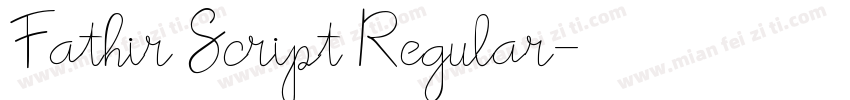 Fathir Script Regular字体转换